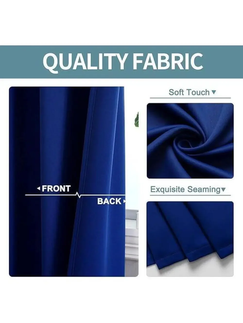 Brand New ChrisDowa Blackout Curtains – Royal Blue, 42